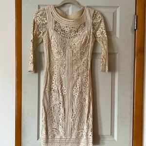 Gorgeous nude dress! Perfect for showers or events!